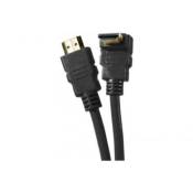 CABLING® Câble HDMI haute vitesse Ultra HD 4K de 0,5m - Cordon HDMI vers HDMI coudé à 90°- Mâle / Mâle - Noir