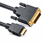 deleyCON 0,5m Câble HDMI vers DVI DVI-D DVI-I High