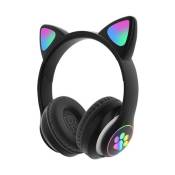 Écouteur Forme d'oreille de chat Lumières LED Pliable