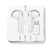 Écouteurs pour iPhone Filaires Kit Mains Libres et Micro Blanc