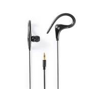 Nedis HPWD8001BK - Écouteurs - intra-auriculaire - montage sur l'oreille - filaire - jack 3,5mm - noir