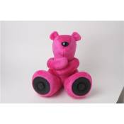 Ikonee Dj Bears - Shocking Pink - Enceintes 2.0 peluche