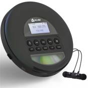 KLIM Nomad – Lecteur CD Portable - Batterie Intégrée Longue Durée - Avec Écouteurs - Compatible CD-R, CD-RW, MP3 - Bluetooth - Baladeur Lecteur CD pou