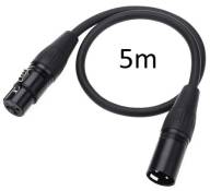 Câble XLR mâle XLR femelle 3 broches - 5m - Microphone Son Enceinte Amplificateur Console DMX Phonillico®