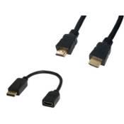 CABLING® Pack Adaptateur Displayport/HDMI Male/Femelle + Cable HDMI M/M 2M
