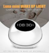 Lumière de réveil musicale, veilleuse, lumière d'aide au sommeil à bruit blanc, haut-parleur réveil Bluetooth coloré LED