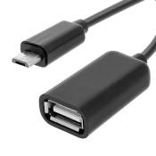Adaptateur OTG Micro USB Vers USB Femelle Smartphone / Tablette - Noir