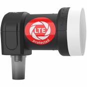 DUR-line +Ultra Single LNB - 1 Participant Noir - avec Filtre LTE [ Test TRÈS Bien *] 1-Fois, numérique, Full HD, 4K, 3D,Qualité Premium