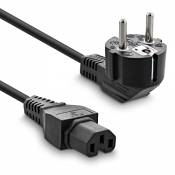 InLine 16810E 3m CEE7/7 Schuko Coupleur C15 Noir câble électrique - Cables électriques (Mâle/Femelle, Noir, 3 m, CEE7/7, Coupleur C15, Courbe)