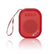 NGS Roller Dice Red 3 W Rouge – Enceintes Portables (3 W, sans Fil Filaire, Bluetooth/USB, Rouge, en Caoutchouc, numérique)