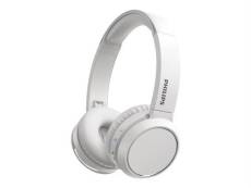 Philips TAH4205WT - Écouteurs avec micro - sur-oreille - Bluetooth - sans fil - isolation acoustique - blanc