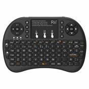 Rii Mini i8+ Mini clavier ergonomique rétroéclairé