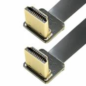 Câble connecteur Chenyang double HDMI à 90 degrés