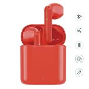 Écouteurs Sans Fil avec Boîtier de Charge- Bluetooth 5.0 / 450mAh rouge - La Coque Française®