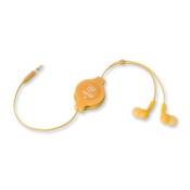 Ecouteurs stéréo intra-auriculaires rétractables pour iPod, iPhone, iPad, MP3, Tablettes, Smartphones avec prise jack 3,5mmLongueur: 1.1m - Orange
