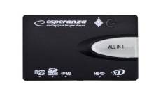 Esperanza EA129 - Lecteur de carte - tout-en-un (MS, Microdrive, MMC, SD, MS Duo, xD, MS PRO Duo, CF, RS-MMC, SDHC, SDXC) - USB 2.0