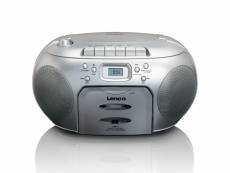 Radio portable avec lecteur cd et fm stéréo lenco argent SCD-420SI