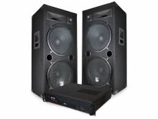 Set sonorisation dj club lsc215 boomers 38cm + amplificateur