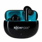 Écouteurs Boompods Tide Skim Sans Fil Bluetooth Résistant à l'Eau Étui de Chargement Magnétique Noir