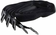 Klettband mit Öse, 5er Pack 50x2cm, schwarz