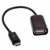 TECHGEAR® Câble adaptateur USB On-The-Go vers Micro-USB