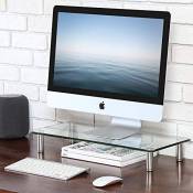 FITUEYES Moniteur Stand pour Elever Ecran Ordinateur iMac PC en Verre Trempé DT105601GC