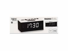 Radio reveil double alarme blanc et noir Non applicable
