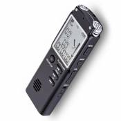 Universal Magnétophone portable 8G, magnétophone USB, magnétophone audio numérique, magnétoscope, WAV, lecteur MP3(Le noir)