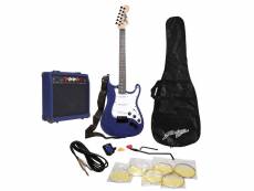 Pack johnny brook jb405 - guitare électrique avec amplificateur 20 watts - bleu