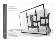Nedis TVWM6570BK - Support - pleine action - pour TV - acier - noir - Taille d'écran : 37"-90" - montable sur mur