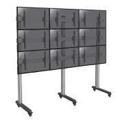supports pro modular sol KIMEX 031-2900K2 Support sur pieds mur d'images 9 écrans TV 45''-50'' - A roulettes