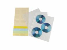 1x10 hama pochettes cd-rom transparent-blanc 49835 DFX-317954
