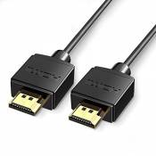 FOINNEX Cable HDMI 4K, 2M Câble HDMI Ultra Mince,