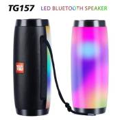 TG157 LED lumière clignotante haut-parleur Portable avec corde haut-parleur extérieur 1200 mAh tissu étanche Subwoofer FM Radio