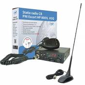 CB Radio PNI Escort HP 8001L, ASQ + Antenne CB PNI Extra 48 avec Aimant
