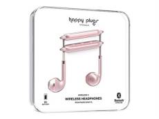 Happy Plugs Earbud Plus Wireless II - Écouteurs avec micro - embout auriculaire - Bluetooth - sans fil - rose doré