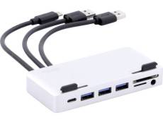 LMP USB-C Attach Dock Pro Argent - Dock USB-C 10 ports