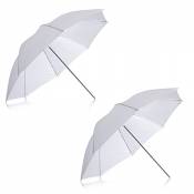 Neewer® Lot de 2 parapluies Souples translucides pour