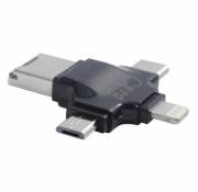 4 en 1 Qumox Lecteur carte mémoire micro SD Micro TF USB Type C OTG pour IOS iPhone Android Samsung