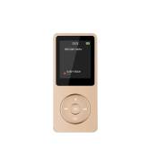Mini lecture MP3 MP4 lecteur de musique sonore sans perte enregistreur FM carte TF 80 heures - Or