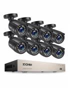 ZOSI H.265+ 5MP Lite DVR avec 2MP Caméra de Surveillance
