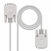 Nano Cable 10.14.0602 - Câble Serie RS232 Null Modem, DB9, Femelle-Femelle,1.8mts