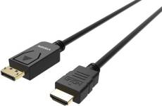 Vision TC 1MDPHDMI/BL câble vidéo et adaptateur 1 m DisplayPort HDMI Type A (Standard) Noir