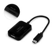 VSHOP® Lecteur de carte SD - USB C male + un port USB 2.0 femelle