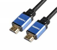 Câble tressé HDMI 2.1 8K Diffusion 1 m Noir et bleu