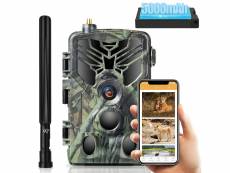 Caméra de chasse 4g 4k 30mp app android ios + 1 batterie