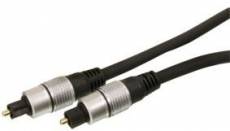 Indipc Cable Optique avec fiche Toslink EIAJ Male ET Toslink EIAJ Male diamètre 5,2mm en 2,50m