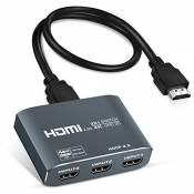 Switch HDMI 4K Aluminum, 4K@60HZ Switch HDMI 3 Ports