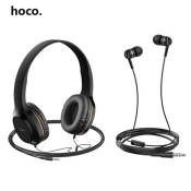 Casque Audio Filaire HOCO W24 avec Écouteur Gratuit-Or Noir