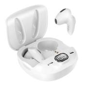 Écouteurs Bluetooth LinQ Blanc Kit main libre et Commandes Tactiles